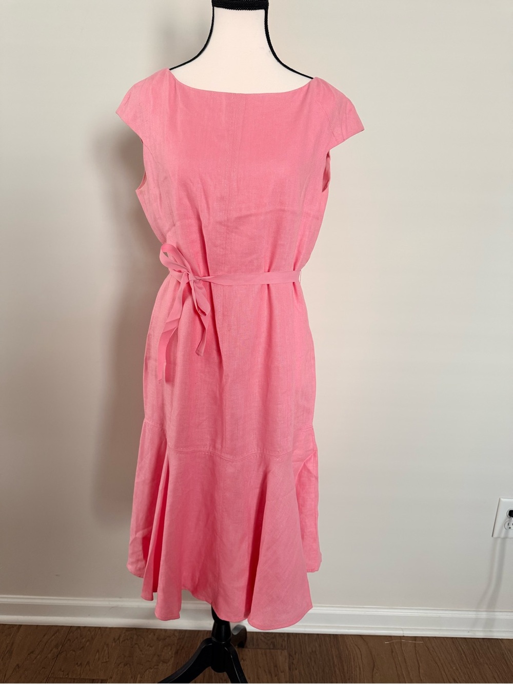 Anne Klein Tie-Waist Linen Dress